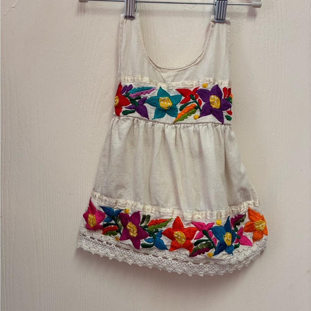 Vintage Mexican Embroidered Dress